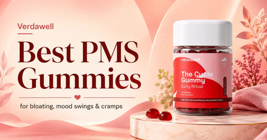 Verdawell Cycle Gummy for PMS bloating, mood swings, and menstrual cramp support